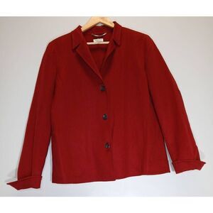 Agnona womens medium cashmere dark red jacket made in Italy